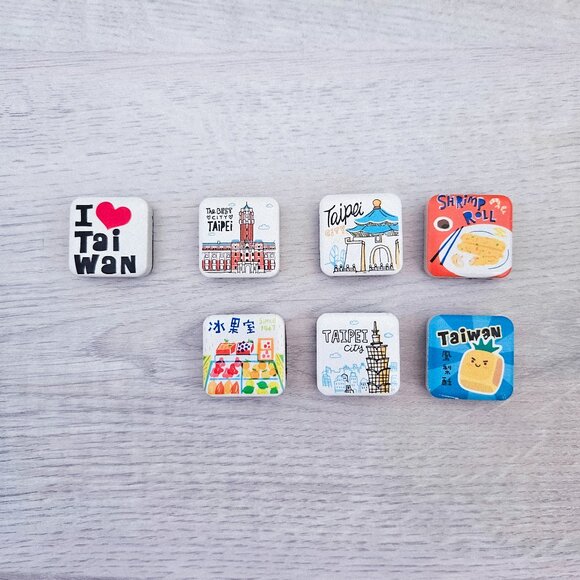 (Last Chance)Bundle of 7 Ceramic Magnets — Taiwan - Picture 1 of 1